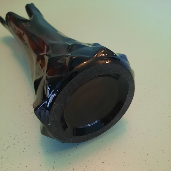 Vintage Purple Amethyst Five Finger Swung Glass Vase - Picture 7 of 12